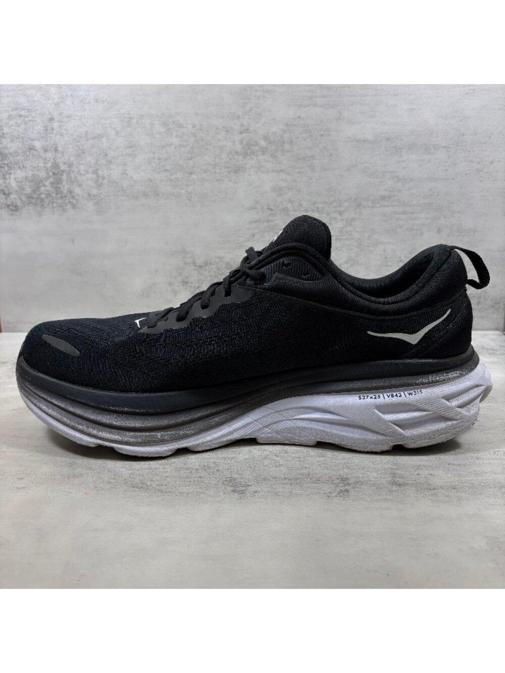 Hoka One One Bondi 8 Running Shoes - Men's Size 14 D - Black - Picture 5 of 12
